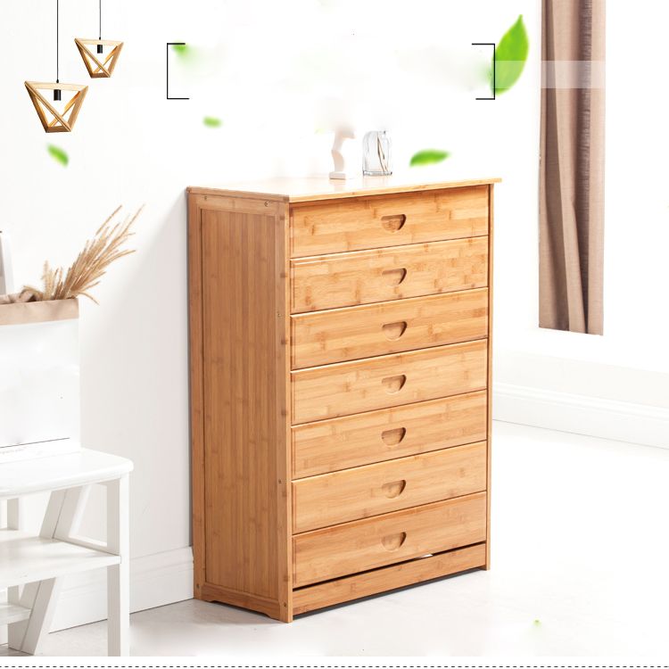 Modern Bamboo Storage Chest Dresser Bedroom Storage Chest with Drawers