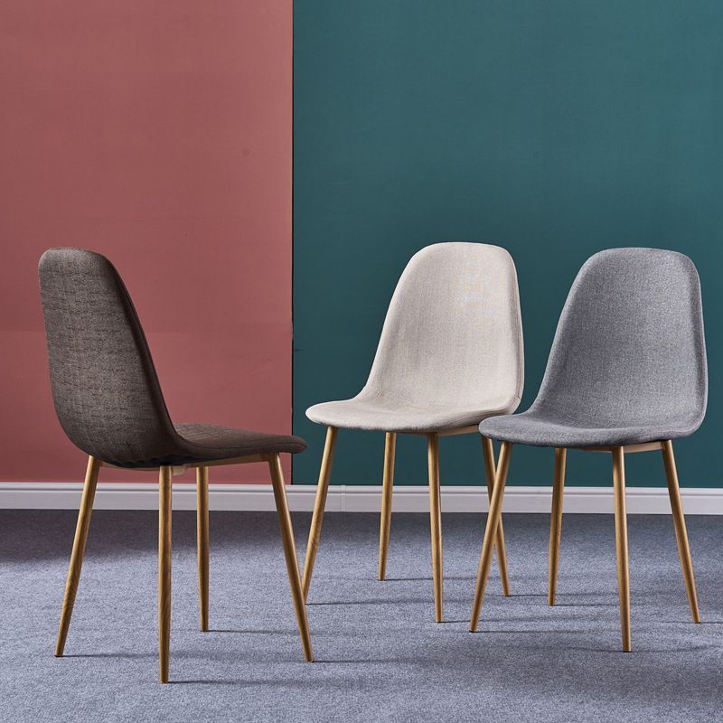 Sedia laterale in metallo in stile glam sedia da pranzo per finitura opaca per sala da pranzo