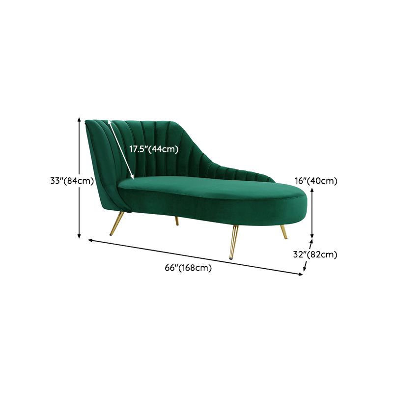 Living Room Rolled Arms Chaise Lounge Modern Velvet Chaise with Upholster