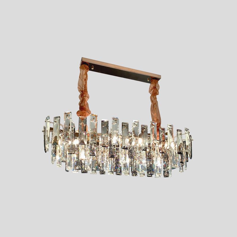 Luci d'isola geometrica cristallina Modern Lampadella 7 illuminazione isola luminosa in oro