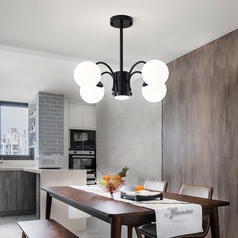 Modern Chandelier Light Fixtures Metal Global Hanging Lamp for Dining Room