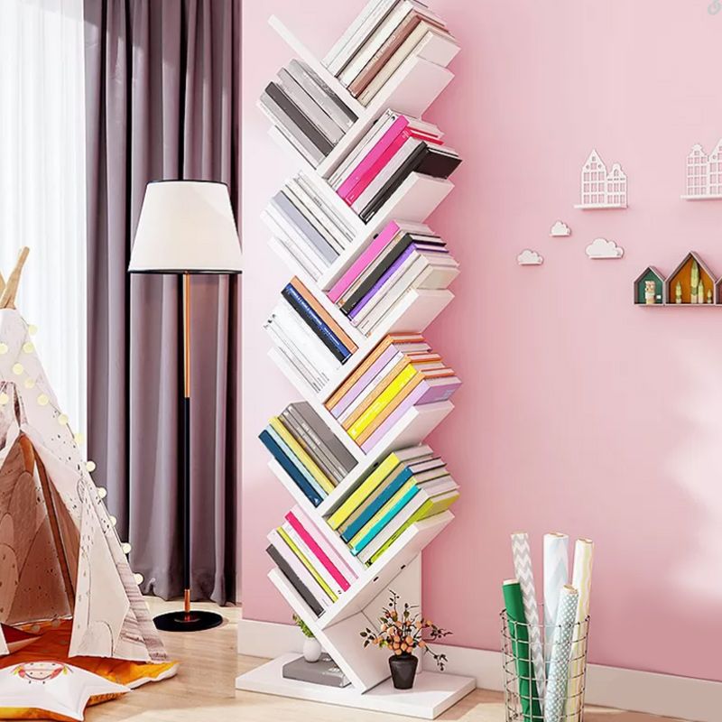 Scandinavian Style Bookshelf Closed Back Bookcase for Home and Office Study Room