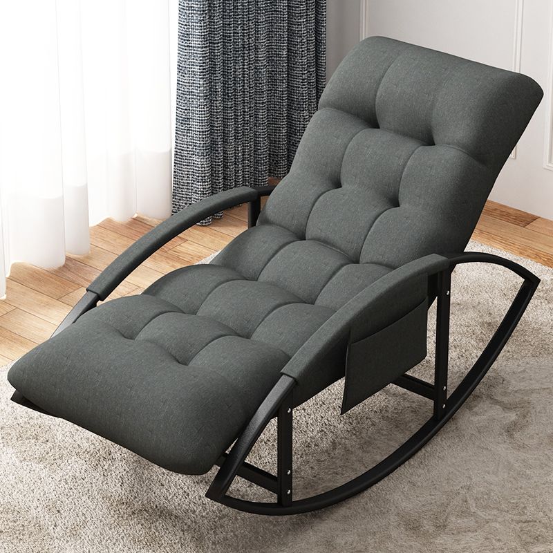 Simple Style Lazy Sofa Chair Balcony Iron Base Rocking Chair