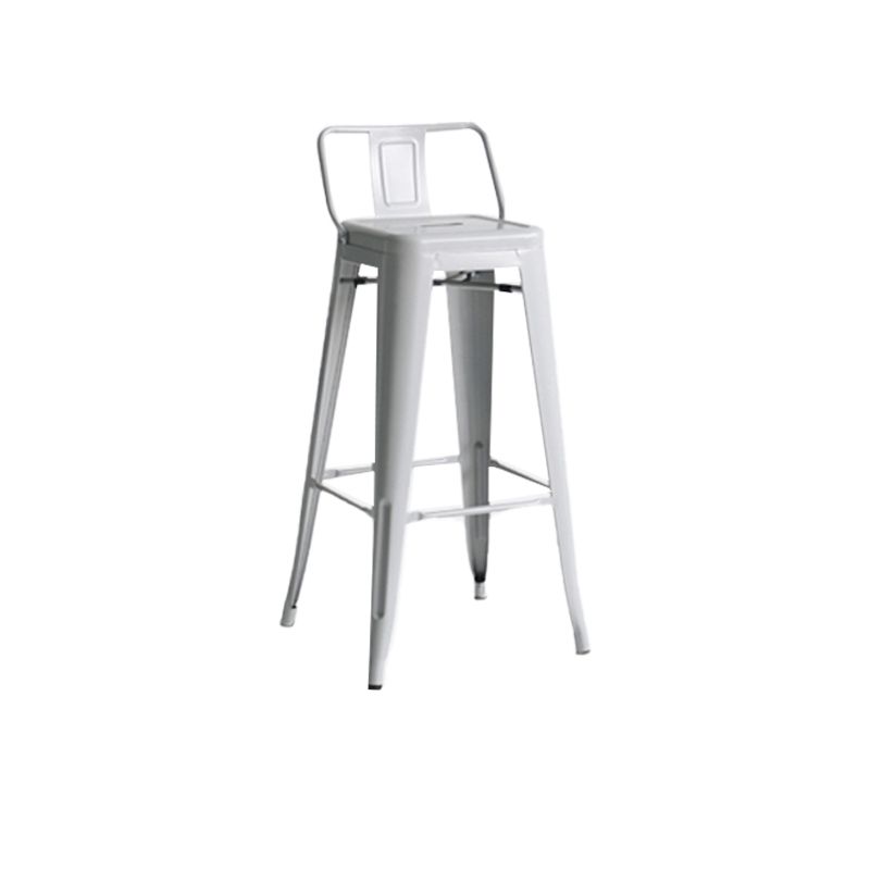 Outdoor-Indoor Metal Bar Height Stool Industrial Low Back Bar Stool