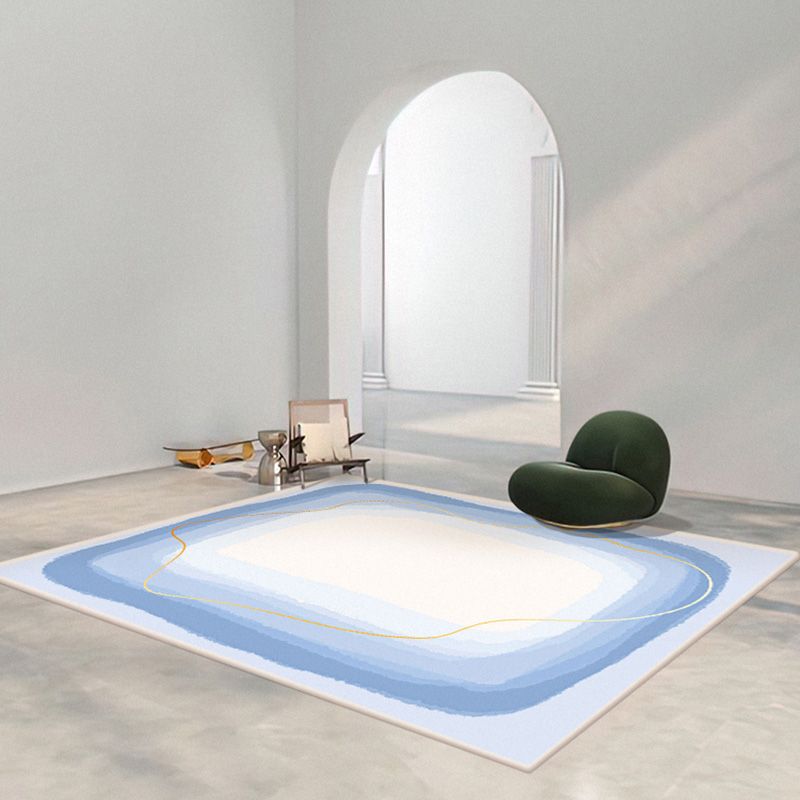 Novelty Colorblock Rug Morandi Color Modern Area Rug Polyester Easy Care Carpet