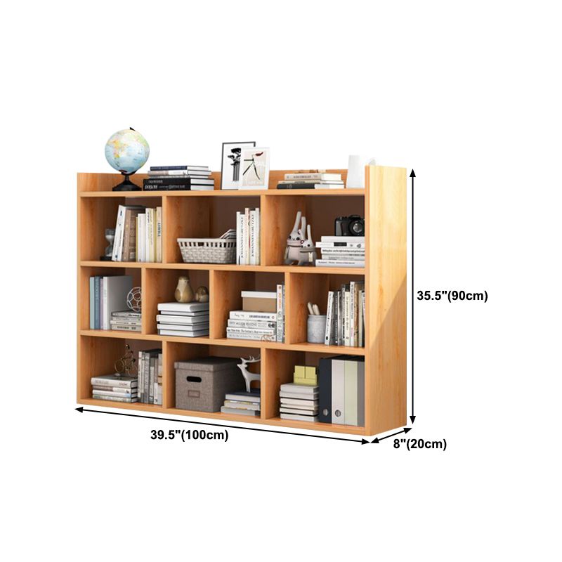 Closed Back Bookshelf Engineered Wood Bookcase for Study Room