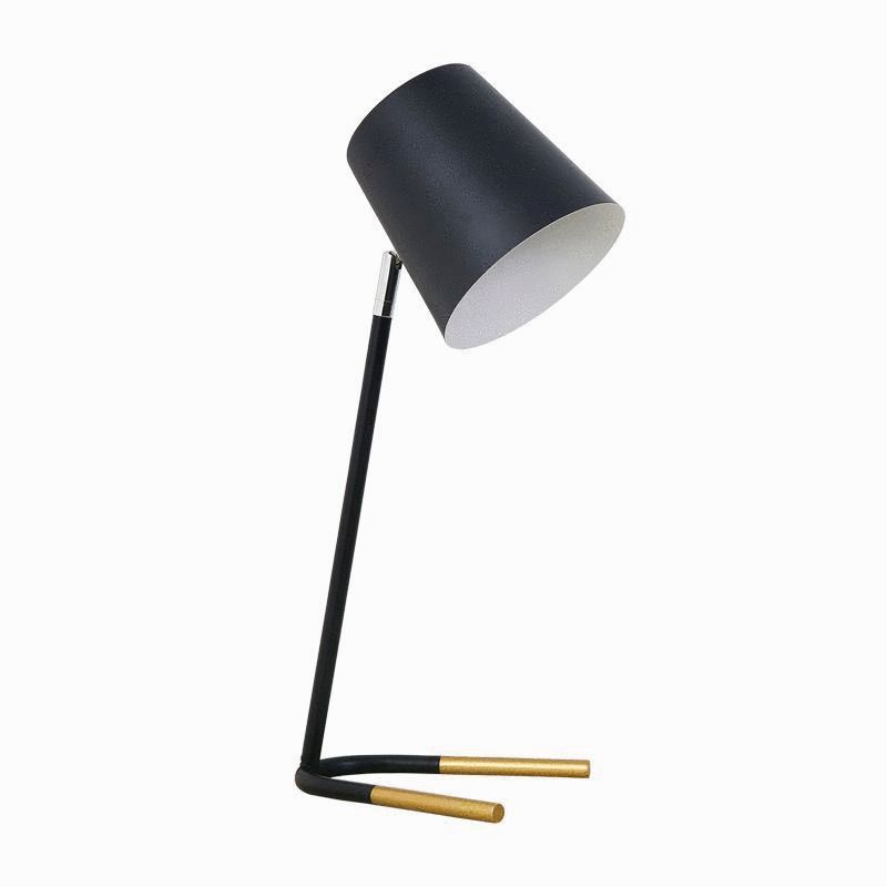 Table en métal en forme de seau Macaron 1 lampe de chevet de bulbe avec base en U