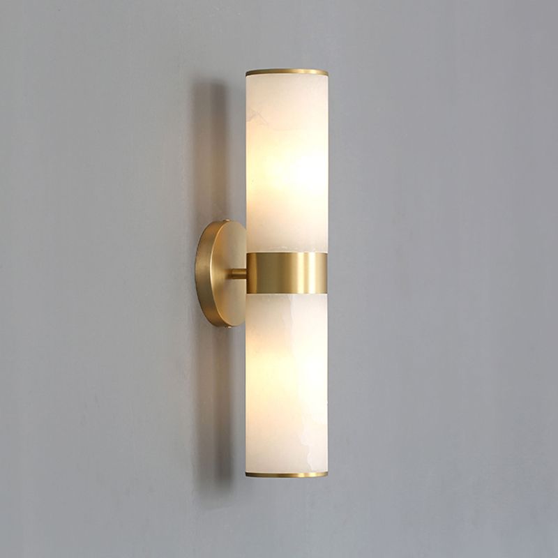 Modern Simple Stone Vanity Light Cylinder Shape Vanity Lamp for Shower Room