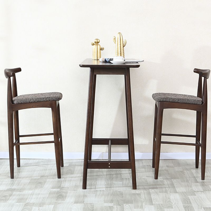 Modern Indoor Bar Dining Table Rectangle Wood Bar Stool Table