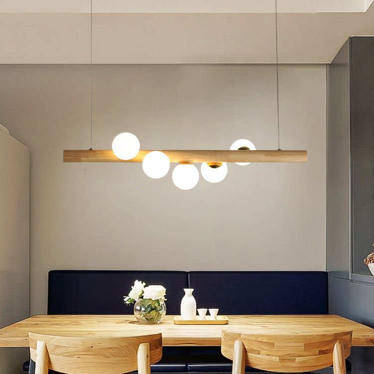 Spherical Large Kitchen Pendant Lights Glass Modern Simplicity Island Chandelier Lights for Dining Table