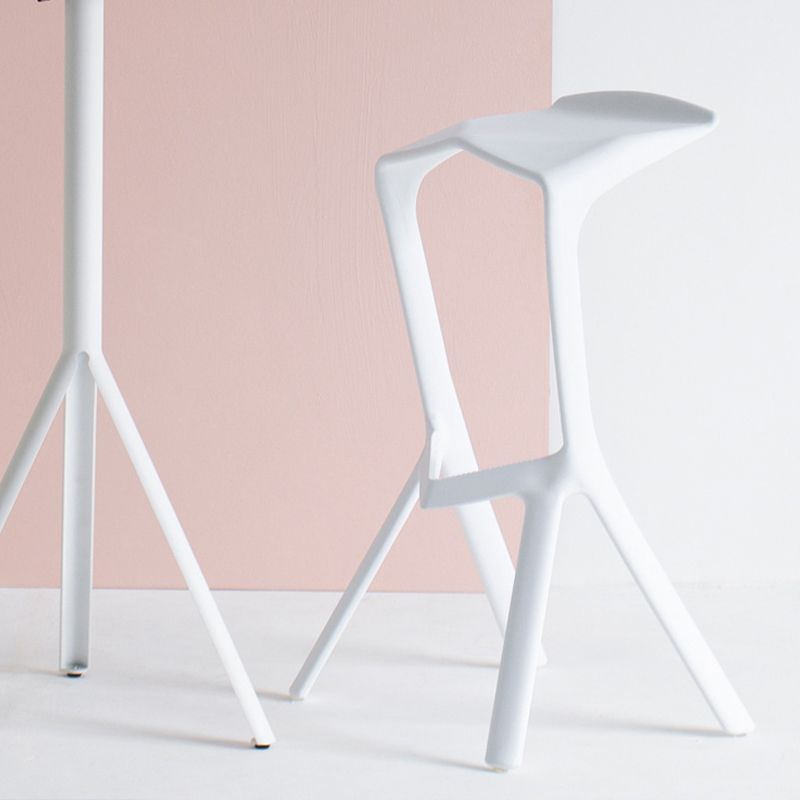 Modern Style Bar-stool Plastic Backless Bar Stool for Kitchen Bar with Plastic Legs