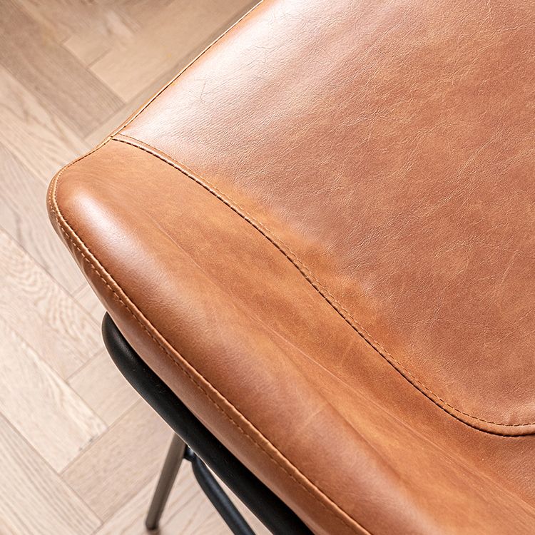 1Pcs Industrial Style Counter Stool Iron Upholstered Bristol Bar Stool with Bucket Seat