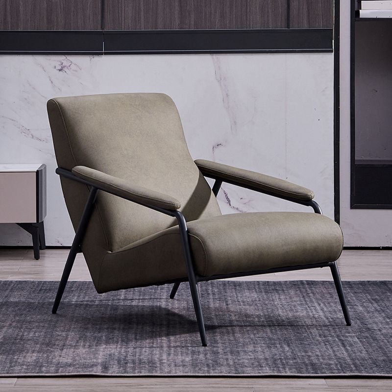 Mid-century Modern Bedroom Accent Armchair Solid Color Arm Chair