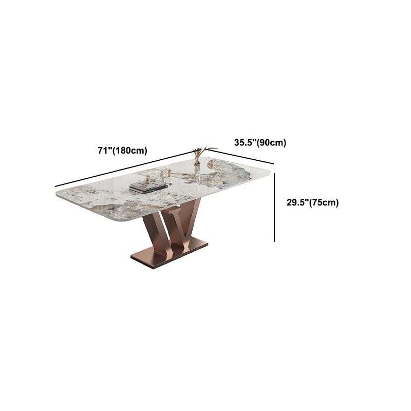 Nordic Glam Rectangle Sintered Stone Table Set 1/2/5/6 Pieces Dining Set