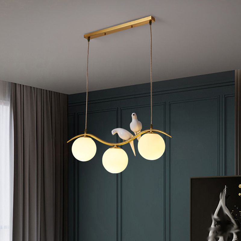 Modern Style Globe Island Pendants Glass Pendant Lights for Dining Room