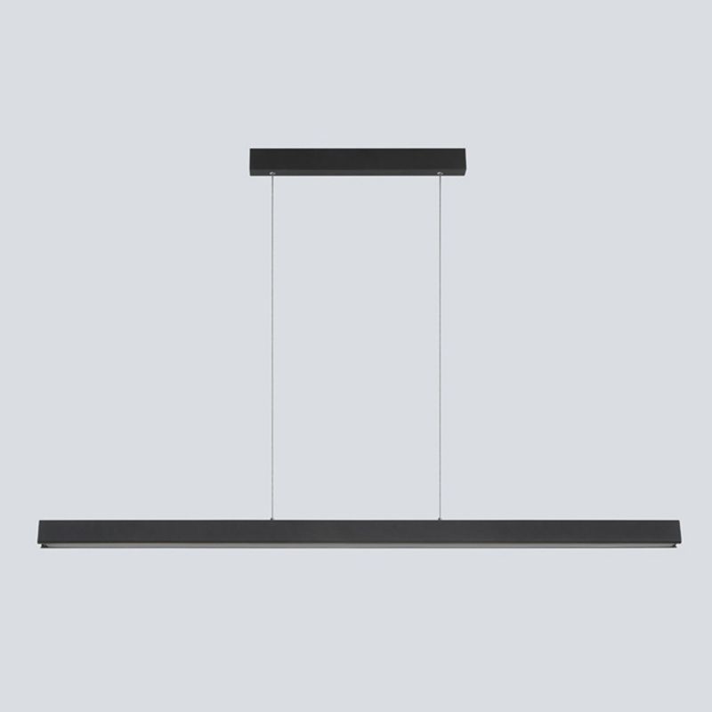Mental Linear Hanging Light Kit Modern Pendant Lighting in Black