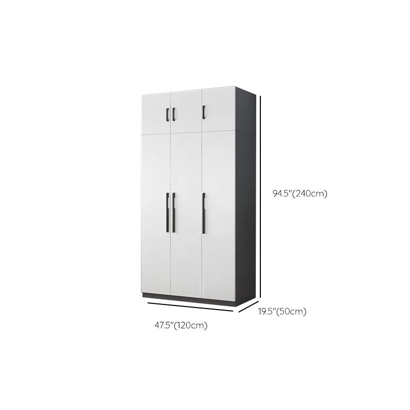 Modern Wood Frame Wardrobe Armoire Freestanding Wardrobe with Shelves