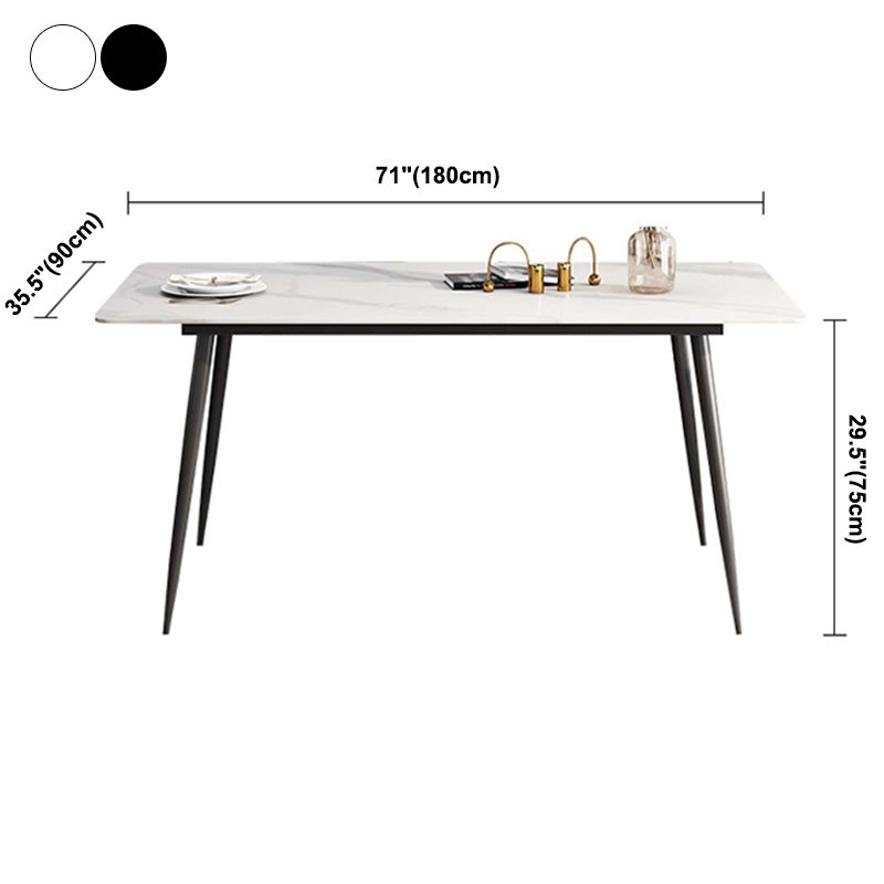 Rectangle Stone Home Furniture Industrial Style Dining Room Collection