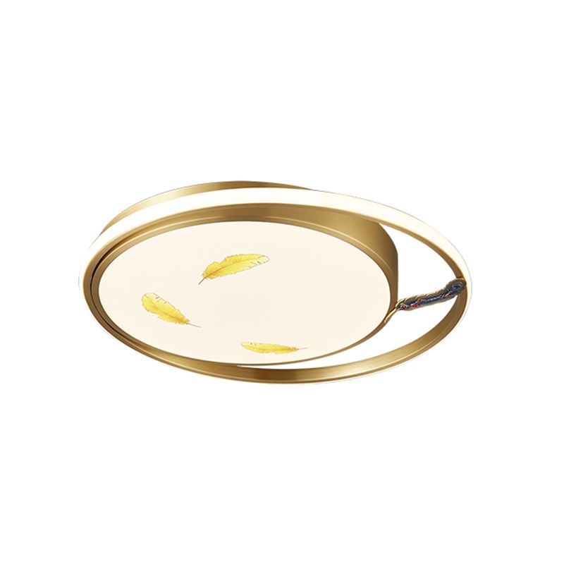 Lámparas de montaje empotrado de forma circular Accesorios de montaje empotrado de 2 luces de metal moderno en oro