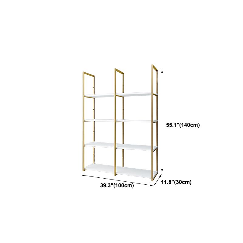 Etagere Bookcase with Wall Mounted Shelves Metal Bookshelf for Home Office