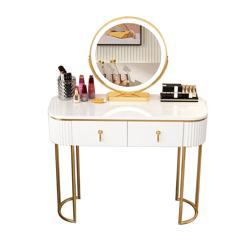 Removable Makeup Counter Lighted Mirror Vanity Dressing Table with Drawer