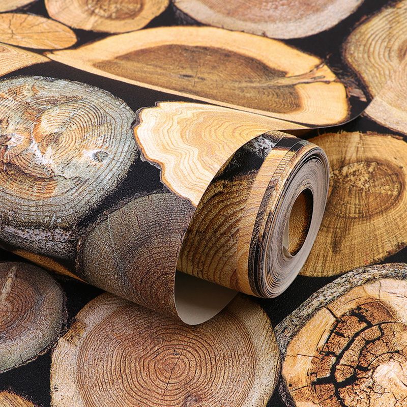 Rouleau de papier peint en bois pour décoration de café, couleur naturelle, 33 pieds x 20,5 pouces