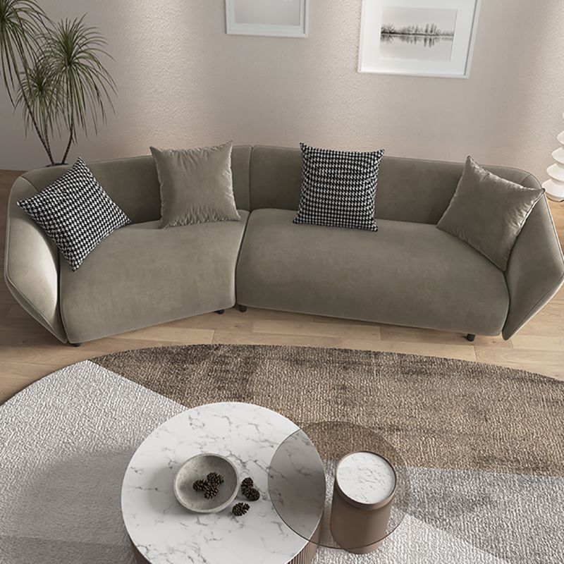 28,3 "Leinen/Mikrofaser/Faux Leder Quadrat -Arm -Sofa & Chaise Lounge für Wohnzimmer
