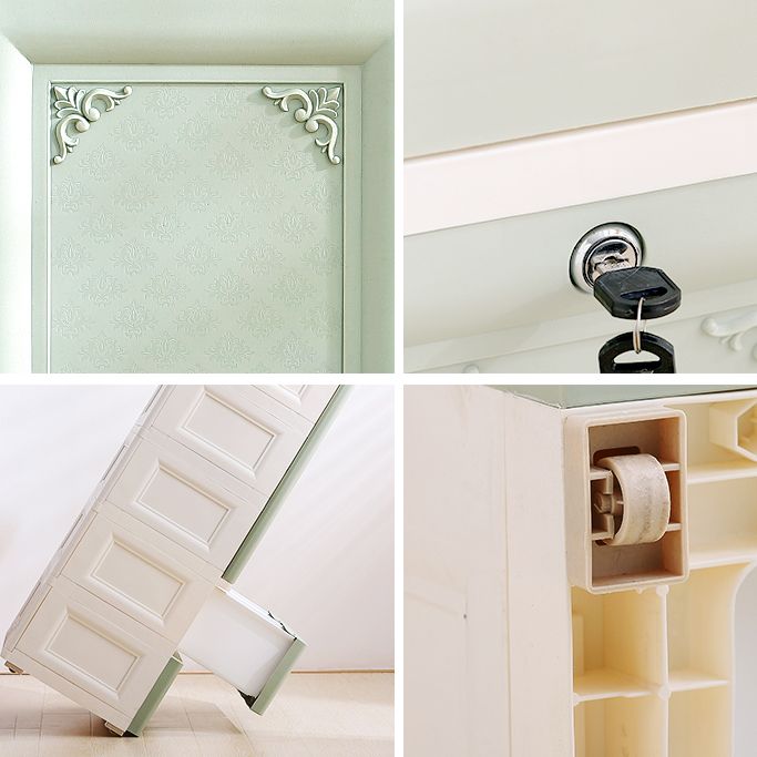 Contemporary Style Wardrobe Plastic Bedroom Wardrobe Closet With Lock