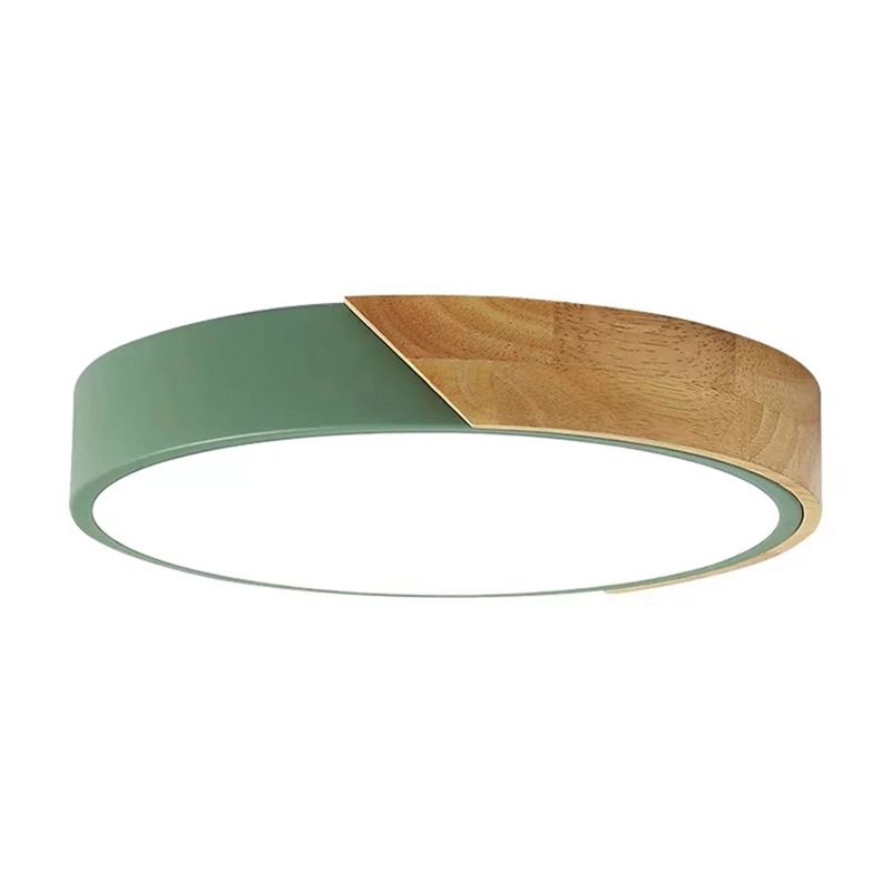 Abat-jour rond en métal encastré, lumière nordique Macarons Style1, tête encastrée