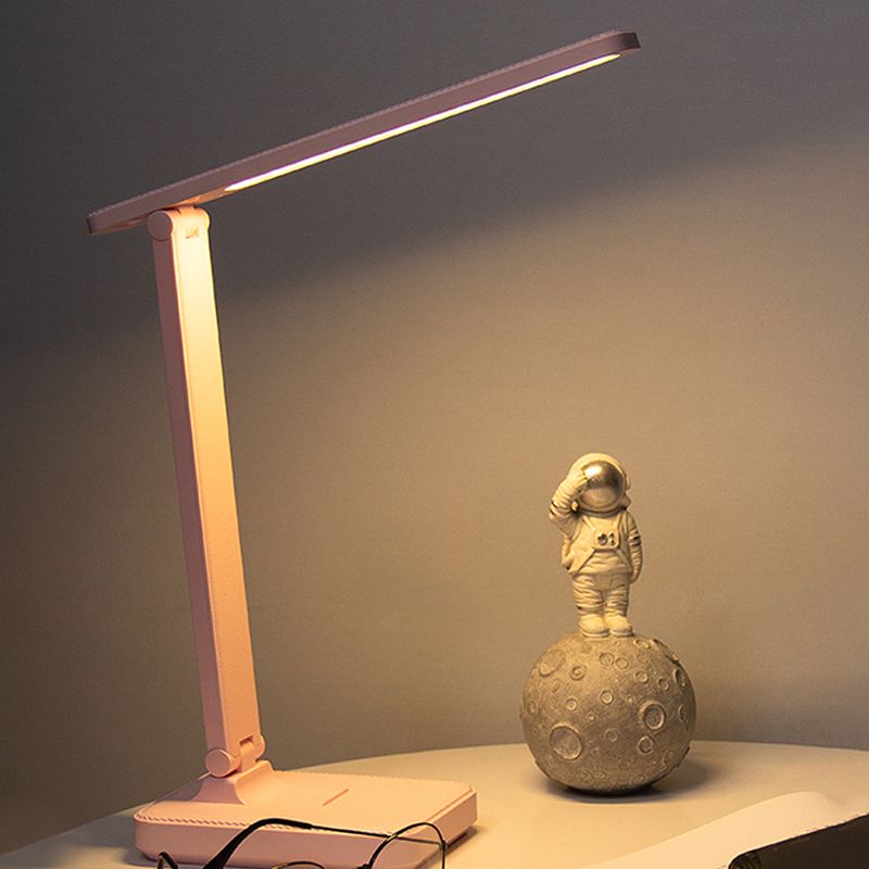 Linear Night Table Lamp Modern Style Metal 1-Light Nightstand Lamp