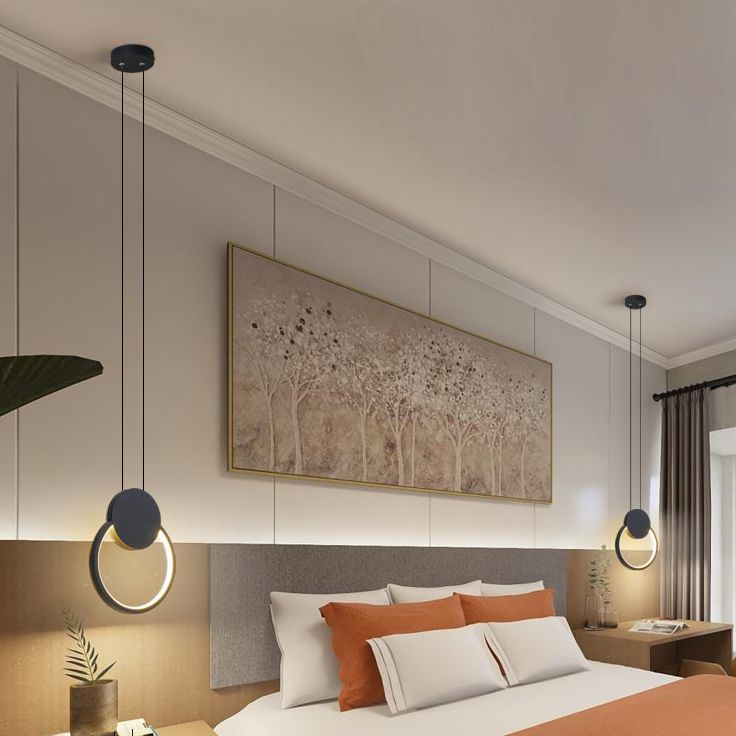 Testa a sospensione nero a testa singola tonalità silicone lampade a sospensione moderna per soggiorno