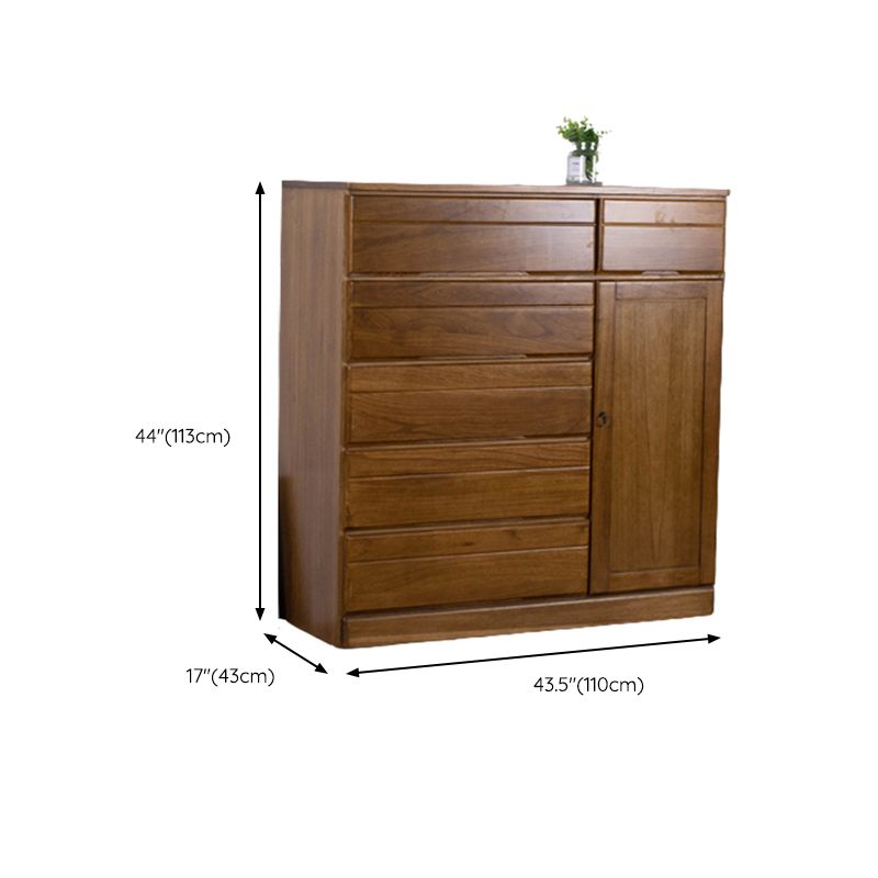 Solid Wood Modern Storage Chest Dresser Horizontal Storage Chest Dresser