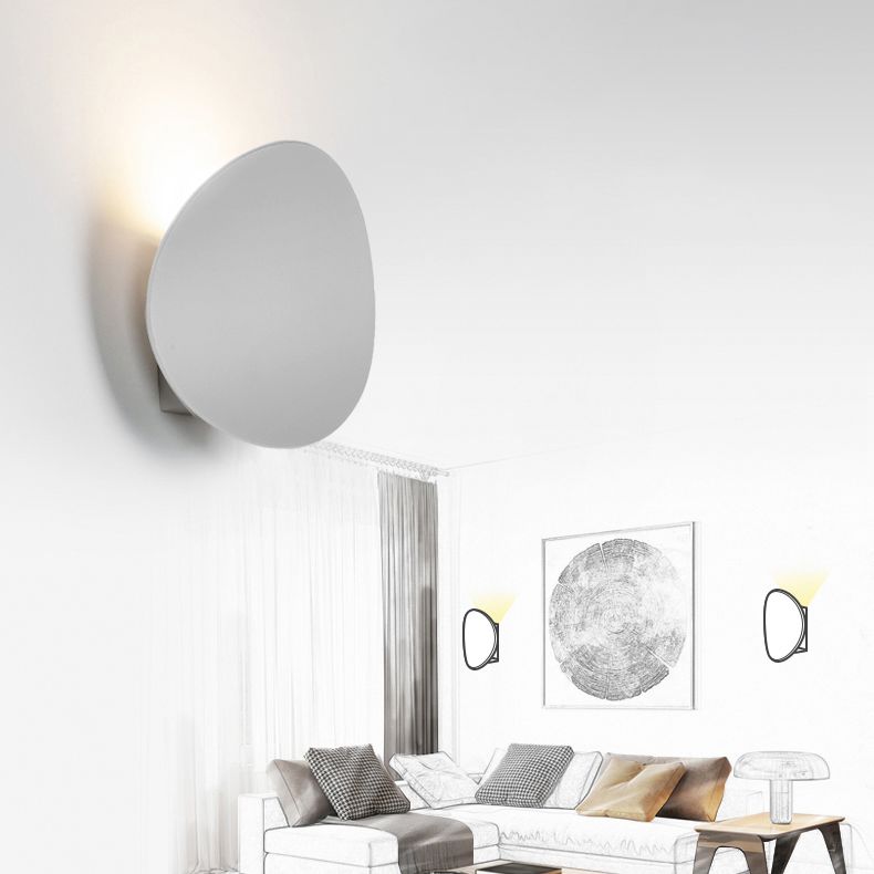 Lámpara de pared circular de aluminio de pared de pared LED minimalista moderna para espacios interiores