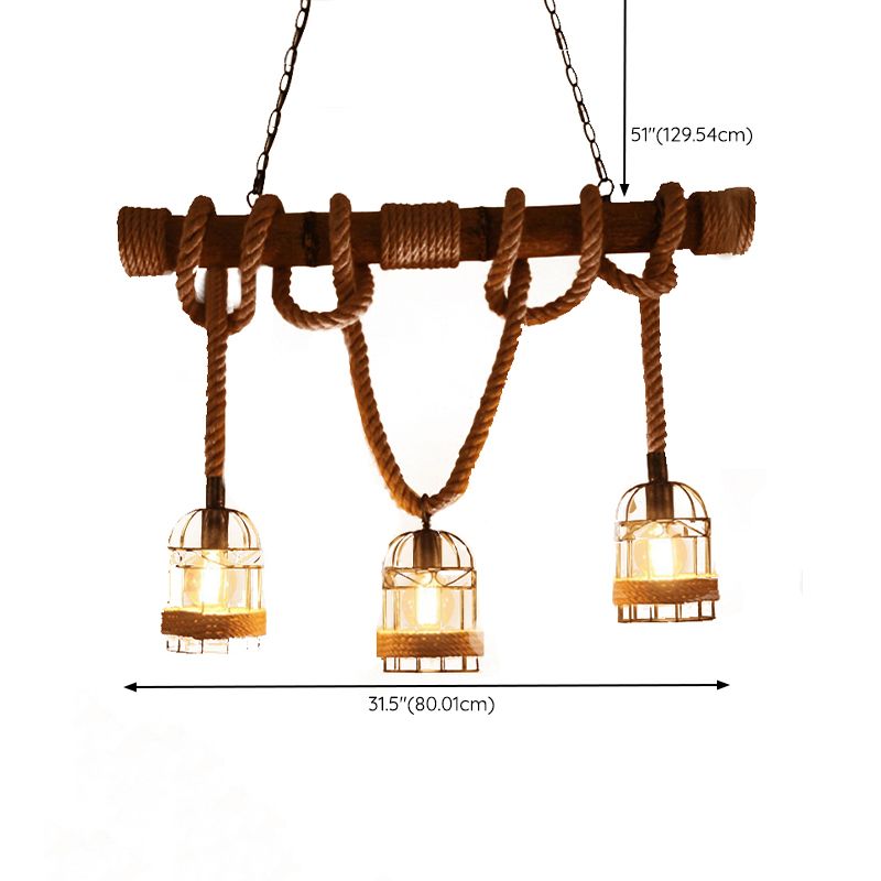 Industrial Style Island Pendant Metal Island Light Fixtures for Living Room