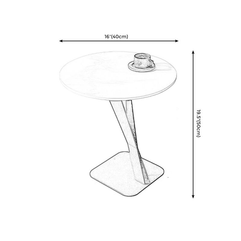 One Single Modern Round Pedestal Coffee Table for Living Room
