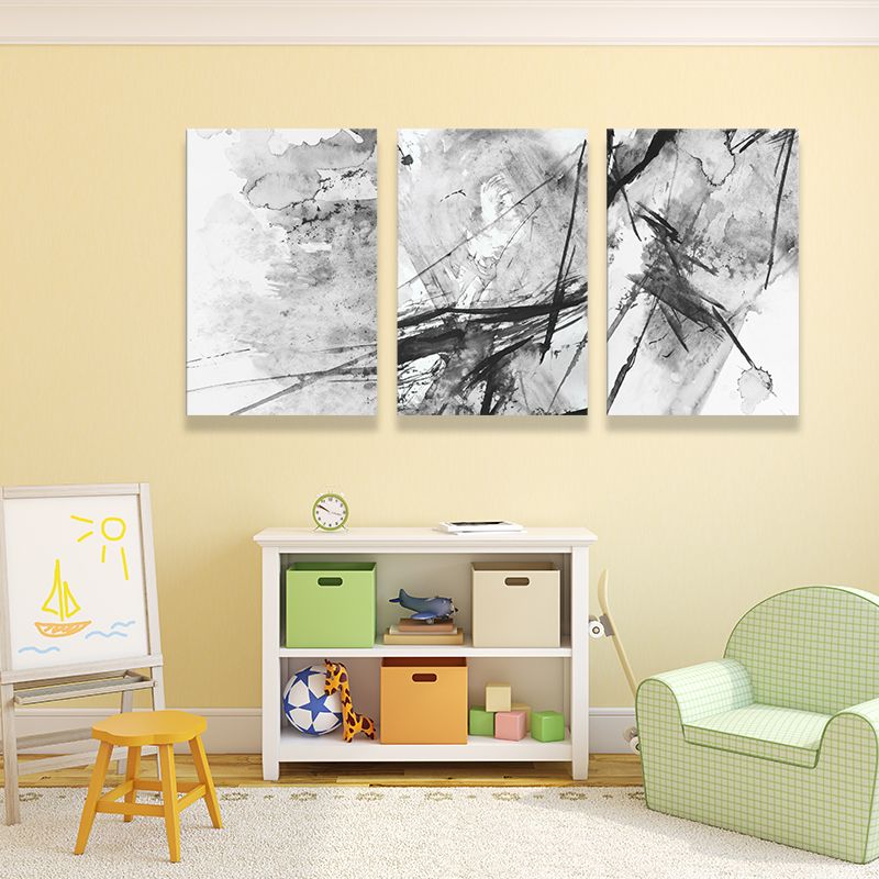 Abstract Spray Paint Art Print Contemporary Canvas Wall Decoration for Living Room