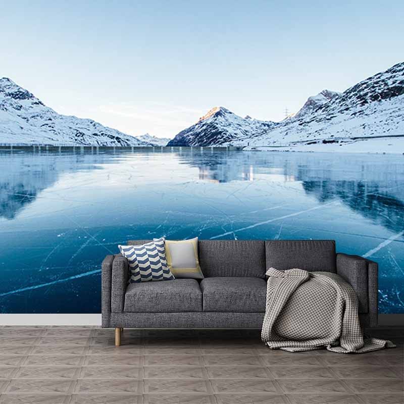 Photography Stain Resistant Wallpaper Mountain Range Living Room Wall Mural