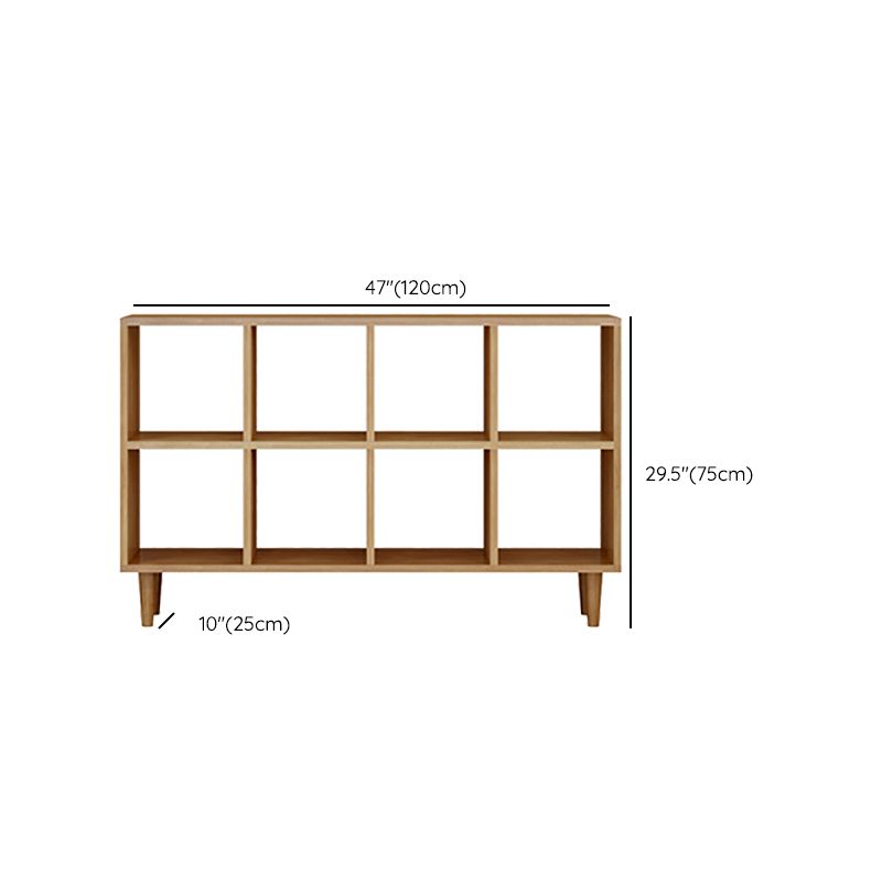 Modern Style Solid Wood Bookshelf Open Back Bookcase with Shelves