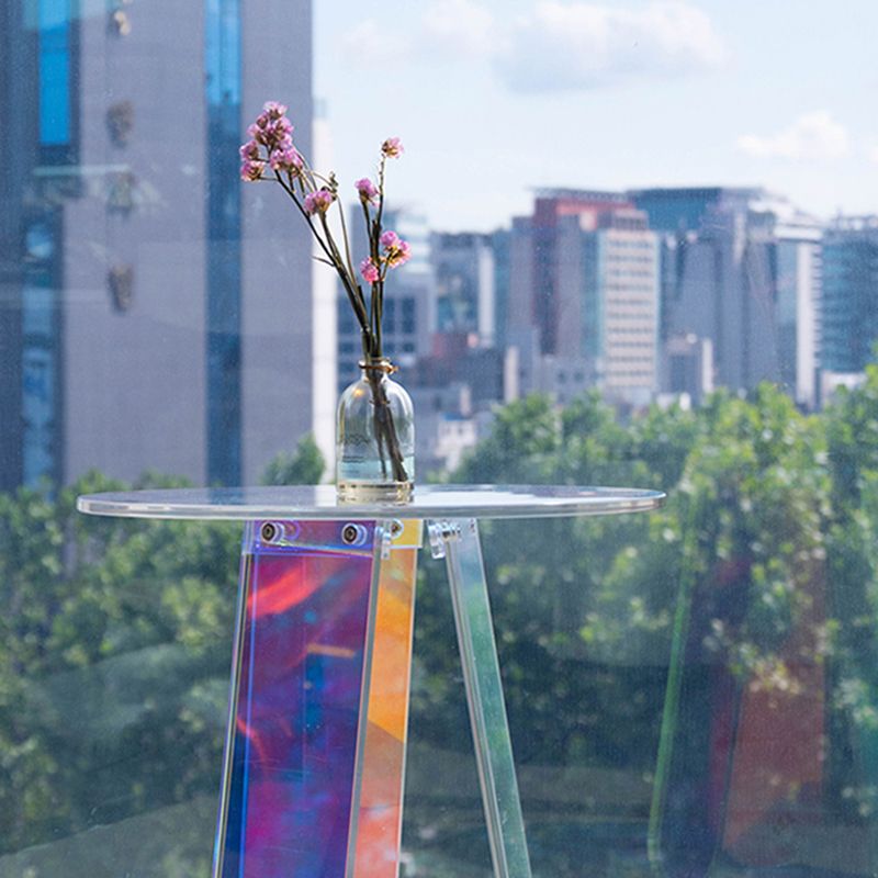 Luxurious Acrylic Side Table Round/Oval Side End Snack Table