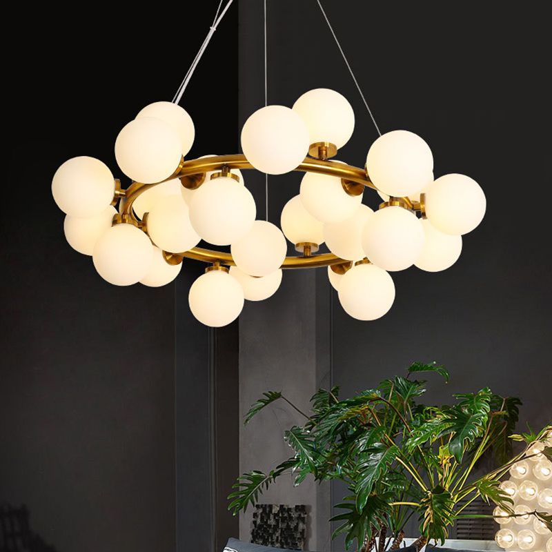 Accesorios modernos de iluminación de vidrio de lámpara de lámpara múltiple para el comedor