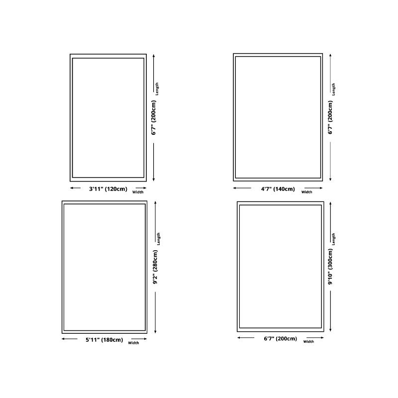 Modern Rug Polyester Color Block Indoor Rug Washable Rug for Drawing Room