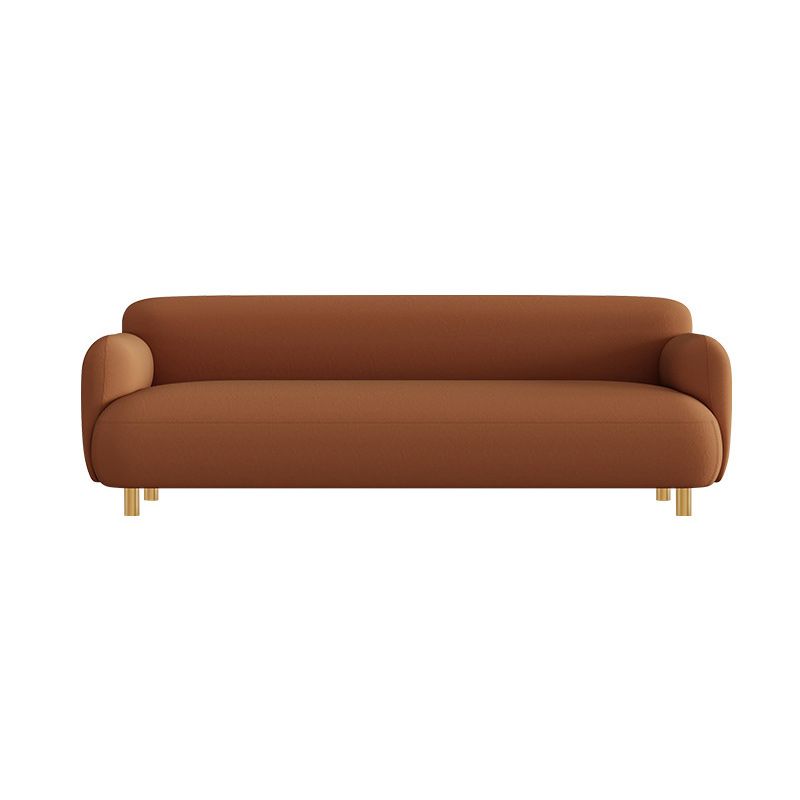 Contemporary Faux Leather Sofa with Square and Tight Back in Solid Wood