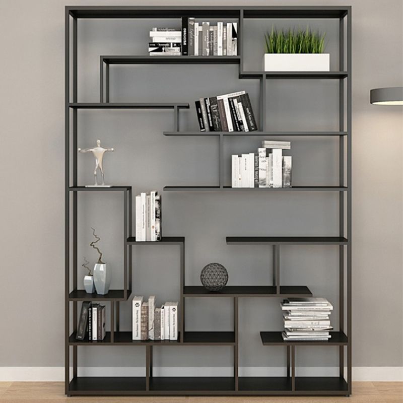 80.71"H Bookcase Open Back Contemporary Style Bookshelf for Office Home
