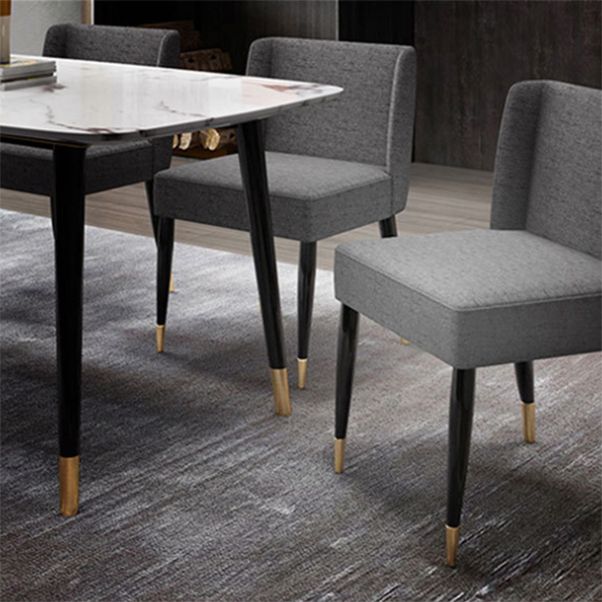 Glam Style Sintered Stone Dining Set Rectangle 1/2/4/6/7 Pieces Dining Set