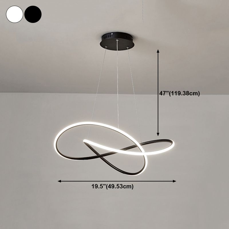 Contemporary LED Chandelier Light Fixtures Linear Hanging Chandelier for Dining Room