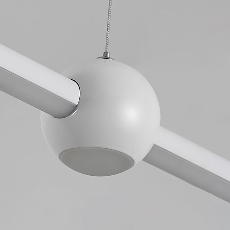 Pendants contemporains lustre de l'île en métal linéaire pour la cuisine