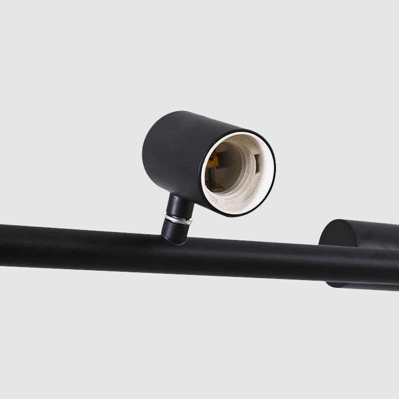 Industrial Style Iron Hanging Lamp Strip Shape Island Light Fixture for Dining Table