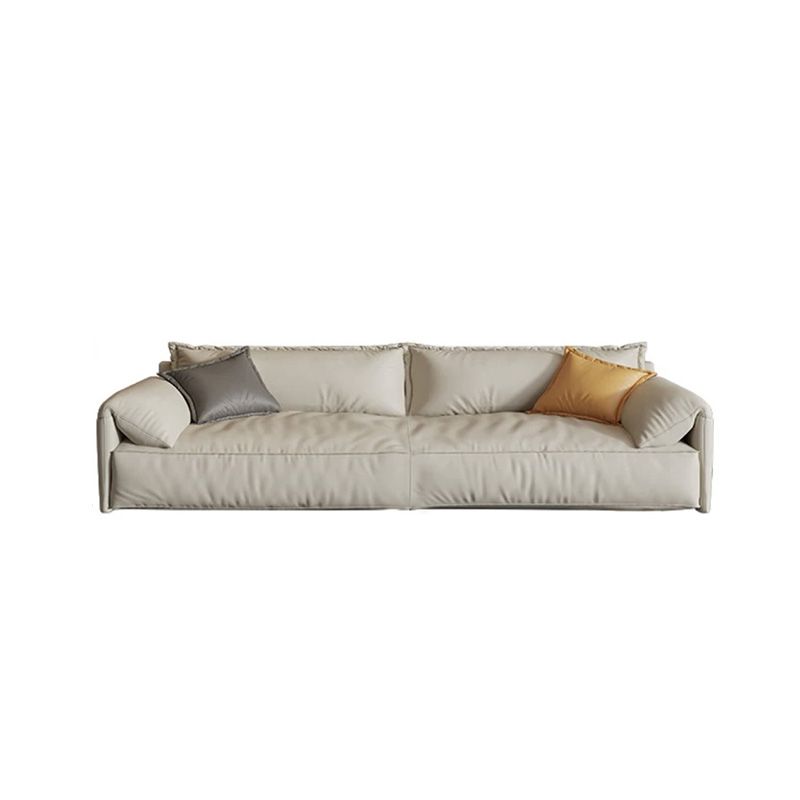 Square Armrest Latex Sponge Seat Filled with Pine Base Rectangular Sofa
