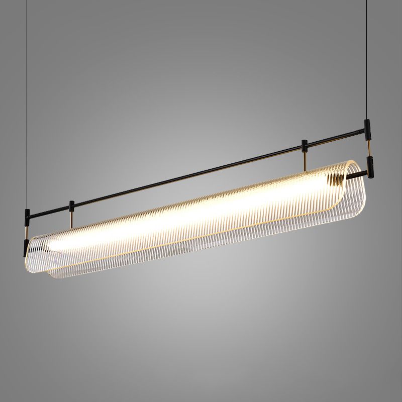 Single Golden/Black Modern Island Lighting Unique LED Ceiling Light for Dining Room