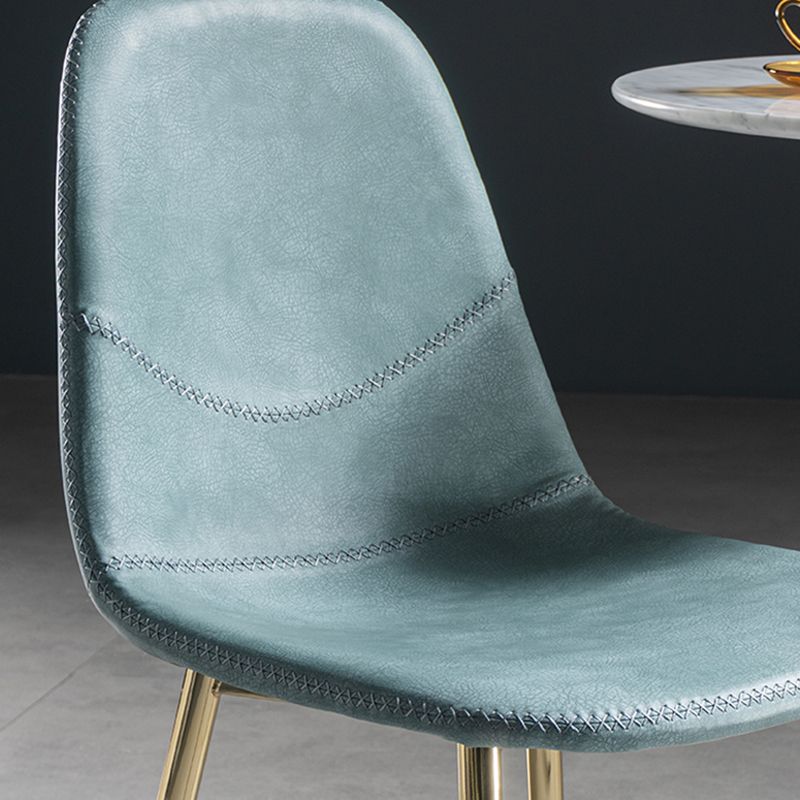 Chaise de salle à manger en métal de style Glam, chaises sans accoudoirs latérales pour cuisine